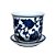 CACHEPOT PORCELANA AZUL E BRANCA BOTANICA ENCANTADA D19XA16CM - Imagem 1