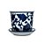 CACHEPOT PORCELANA AZUL E BRANCA BOTANICA ENCANTADA D19XA16CM - Imagem 2
