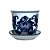 CACHEPOT PORCELANA AZUL E BRANCA FLORAL NOBRE D21XA17CM 2 - Imagem 1