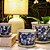 CACHEPOT PORCELANA AZUL E BRANCA FLORAL NOBRE D21XA17CM 2 - Imagem 3