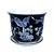 CACHEPOT EM PORCELANA AZUL E BRANCA JARDIM ENCANTADO D19XA16CM - Imagem 2