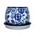 CACHEPOT PORCELANA AZUL E BRANCA FLORATA D23XA16CM - Imagem 2