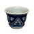 CACHEPOT PORCELANA AZUL E BRANCA IMPERIO D21XA15CM - Imagem 2