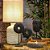 ESCULTURA IMPORTADA BI DISC CHINES ANTIGO EM PEDRA NATURAL NEGRA COM SUPORTE A21CM - Imagem 4