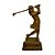 ESCULTURA EM MADEIRA ENTALHADA GOLFISTA FEMININA A26CM - Imagem 1