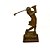 ESCULTURA EM MADEIRA ENTALHADA GOLFISTA FEMININA A26CM - Imagem 2