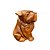 ESCULTURA CACHORRO MADEIRA NATURAL 20CM - Imagem 2
