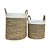 CESTA DECORATIVA RATTAN BALI REDONDO BRANCO E NATURAL 4 - Imagem 2