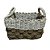 CESTO RATTAN BALI RETANGULAR NATURAL E BRANCO - Imagem 2