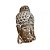 MASCARA BUDA IMPORTADA BALI EM MADEIRA WHITEWASH 40CM - Imagem 4