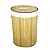 CESTA DECORATIVA EM BAMBU NATURAL REDONDO COM ALCAS EM CORDA - Imagem 1