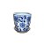 CACHEPOT PORCELANA AZUL E BRANCA FLOR CELESTIAL D16XA17CM - Imagem 2