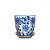 CACHEPOT PORCELANA AZUL E BRANCA FLOR CELESTIAL D16XA17CM - Imagem 1