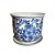 CACHEPOT PORCELANA AZUL E BRANCA FLORES DA ALVORADA D19XA17CM - Imagem 2