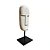 ESCULTURA DECORATIVA MINI MASCARA ETNICA IMPORTADA OBI PEDRA NATURAL BRANCA COM SUPORTE A27CM - Imagem 2