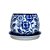 CACHEPOT PORCELANA AZUL E BRANCA FLORATA D15XA12CM - Imagem 2