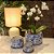 CACHEPOT PORCELANA AZUL E BRANCA FLORATA D15XA12CM - Imagem 4