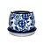 CACHEPOT PORCELANA AZUL E BRANCA FLORATA D15XA12CM - Imagem 1