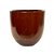 VASO VIETNAMITA DE CERAMICA IMPORTADO MIKONOS VERMELHO D26XA26CM - Imagem 2