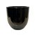 VASO VIETNAMITA DE CERAMICA IMPORTADO MIKONOS PRETO D26XA26CM - Imagem 1