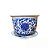 CACHEPOT EM PORCELANA AZUL E BRANCO FLOR IMPERIAL D16XA13CM - Imagem 1