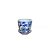 CACHEPOT PORCELANA AZUL E BRANCA FLOR CELESTIAL D12XA13CM - Imagem 2