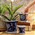 CACHEPOT PORCELANA AZUL E BRANCA JARDIM HEXAGONAL D14XA13CM - Imagem 4