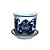 CACHEPOT PORCELANA AZUL E BRANCA FLORAL NOBRE D15XA12CM 2 - Imagem 2