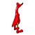 ESCULTURA PATO POA COM CHAPEU MADEIRA NATURAL E VERMELHO 42CM - Imagem 2