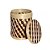 CAIXA BALI CILINDRICA TRAMA BAMBU NATURAL E BORDO COM TAMPA D16CM - Imagem 2