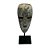 ESCULTURA DECORATIVA MINI MASCARA ETINICA IMPORTADA RIZKY PEDRA NATURAL NEGRA COM SUPORTE A10CM - Imagem 2