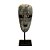 ESCULTURA DECORATIVA MINI MASCARA ETINICA IMPORTADA RIZKY PEDRA NATURAL NEGRA COM SUPORTE A10CM - Imagem 1