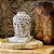 CABECA DE BUDA DECORATIVA EM MADEIRA WHITEWASH A20CM - Imagem 5