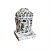 CABECA DE BUDA DECORATIVA EM MADEIRA WHITEWASH A20CM - Imagem 2