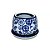 CACHEPOT PORCELANA AZUL E BRANCA FLORATA D11XA09CM - Imagem 2