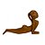 ESCULTURA YOGA BALI MADEIRA NATURAL 32CM - Imagem 2
