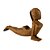 ESCULTURA YOGA BALI MADEIRA NATURAL 32CM - Imagem 1