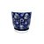 CACHEPOT PORCELANA AZUL E BRANCA DENTE DE LEAO D14XA14CM - Imagem 2