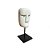 ESCULTURA IMPORTADA MINI MASCARA DECORATIVA BINGIN EM PEDRA BRANCA COM SUPORTE A18CM - Imagem 2