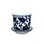 CACHEPOT PORCELANA AZUL E BRANCA BOTANICA ENCANTADA D10XA10CM - Imagem 2