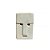 ESCULTURA DECORATIVA MINI MASCARA ETNICA IMPORTADA SQUARE PEDRA NATURAL BRANCA IMPORTADA A10CM - Imagem 1