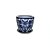 CACHEPOT PORCELANA AZUL E BRANCA JARDIM IMPERIAL PP D13XA12CM - Imagem 2