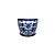 CACHEPOT PORCELANA AZUL E BRANCA JARDIM IMPERIAL PP D13XA12CM - Imagem 1