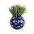 VASO DE PAREDE EM PORCELANA AZUL ESCURO13CMX6CM - Imagem 1