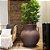 VASO VIETNAMITA DE CERAMICA IMPORTADO SEVILHA BLACK CLAY D70XA80CM - Imagem 2