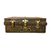 BAU BALI ANTIQUE METAL VERDEAMARELO 60X40X22CM - Imagem 1