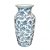 VASO PORCELANA AZUL BRANCO FLORIDO D30XA60CM - Imagem 1