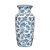 VASO PORCELANA AZUL BRANCO FLORIDO D30XA60CM - Imagem 2