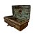 BAU BALI ANTIQUE METAL VERDE COM CADEADO 57X30X20CM - Imagem 3
