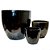 VASO VIETNAMITA DE CERAMICA IMPORTADO TOQUIO PRETO EXTRA D61XA63CM - Imagem 3